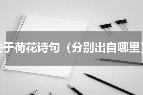 关于荷花诗句（分别出自哪里）