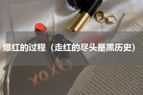 爆红的过程（走红的尽头是黑历史）