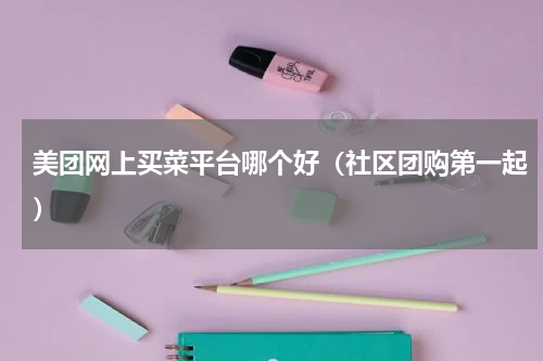 美团网上买菜平台哪个好（社区团购第一起）
