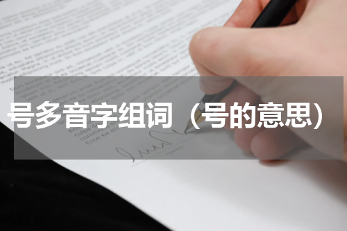 号多音字组词（号的意思）