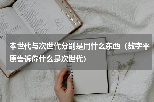 本世代与次世代分别是用什么东西（数字平原告诉你什么是次世代）