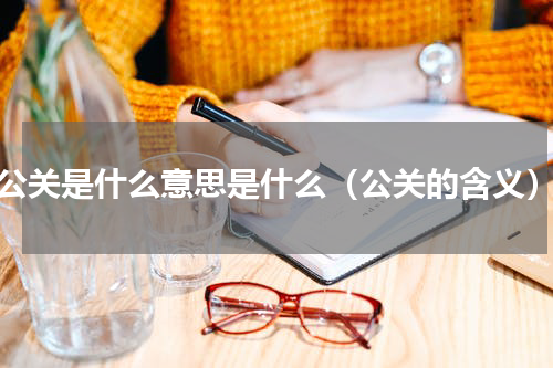 公关是什么意思是什么（公关的含义）