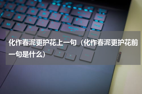 化作春泥更护花上一句（化作春泥更护花前一句是什么）