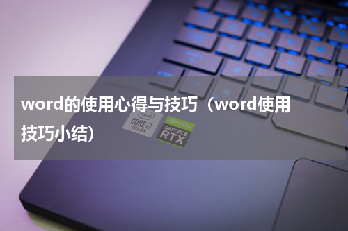 word的使用心得与技巧（word使用技巧小结）