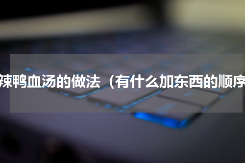 酸辣鸭血汤的做法（有什么加东西的顺序）