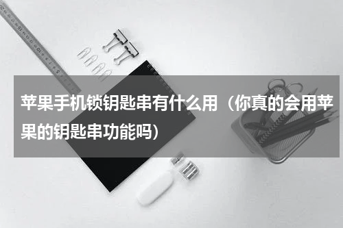 苹果手机锁钥匙串有什么用（你真的会用苹果的钥匙串功能吗）