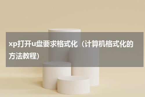 xp打开u盘要求格式化（计算机格式化的方法教程）