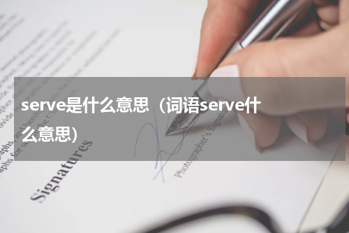serve是什么意思（词语serve什么意思）