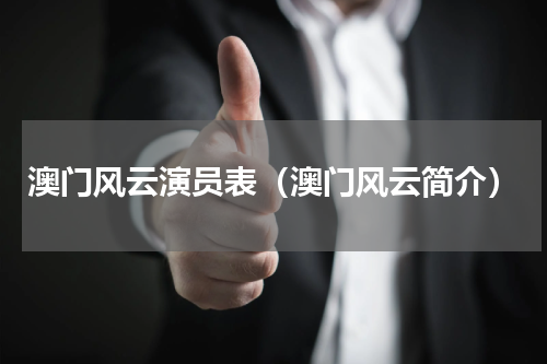 澳门风云演员表（澳门风云简介）