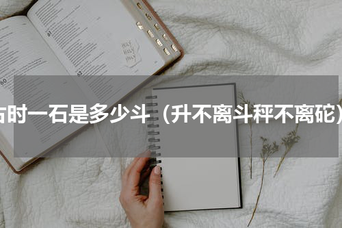 古时一石是多少斗（升不离斗秤不离砣）