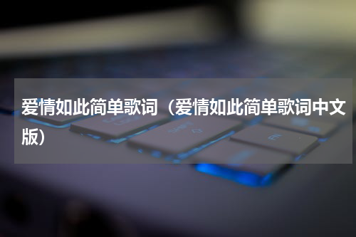 爱情如此简单歌词（爱情如此简单歌词中文版）