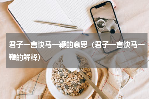 君子一言快马一鞭的意思（君子一言快马一鞭的解释）