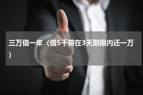 三万借一年（借5千需在3天期限内还一万）