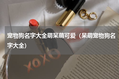 宠物狗名字大全萌呆萌可爱（呆萌宠物狗名字大全）