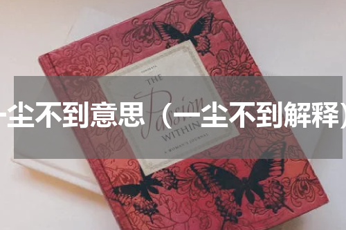 一尘不到意思（一尘不到解释）