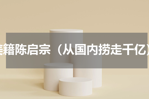 美籍陈启宗（从国内捞走千亿）