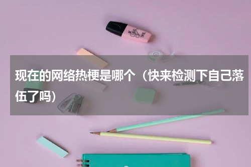 现在的网络热梗是哪个（快来检测下自己落伍了吗）