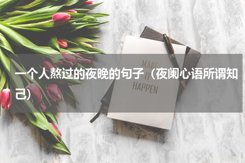 一个人熬过的夜晚的句子（夜阑心语所谓知己）
