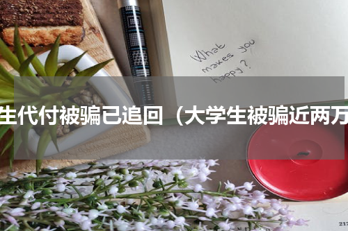 女生代付被骗已追回（大学生被骗近两万）