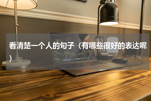 看清楚一个人的句子（有哪些很好的表达呢）