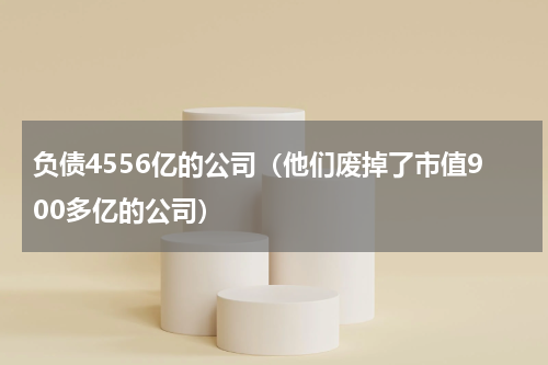 负债4556亿的公司（他们废掉了市值900多亿的公司）
