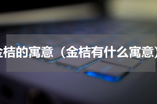 金桔的寓意（金桔有什么寓意）