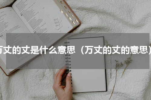 万丈的丈是什么意思（万丈的丈的意思）