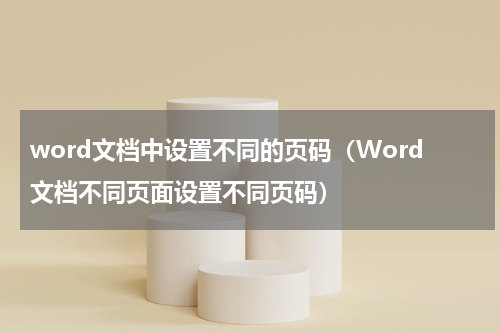 word文档中设置不同的页码（Word文档不同页面设置不同页码）