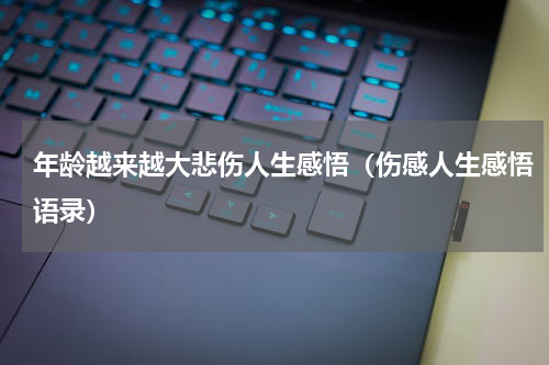 年龄越来越大悲伤人生感悟（伤感人生感悟语录）