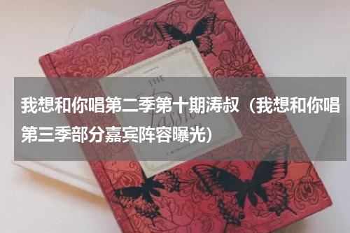 我想和你唱第二季第十期涛叔（我想和你唱第三季部分嘉宾阵容曝光）