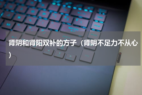 肾阴和肾阳双补的方子（肾阴不足力不从心）