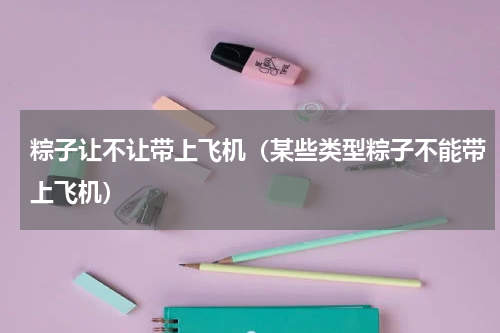 粽子让不让带上飞机（某些类型粽子不能带上飞机）
