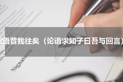 论语昔我往矣（论语求知子曰吾与回言）