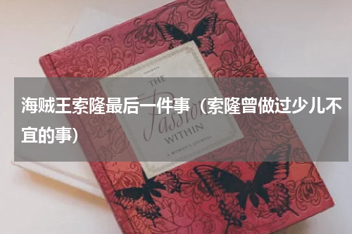 海贼王索隆最后一件事（索隆曾做过少儿不宜的事）