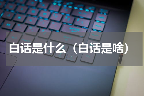 白话是什么（白话是啥）