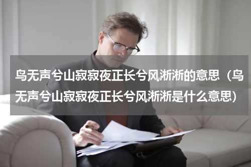 鸟无声兮山寂寂夜正长兮风淅淅的意思（鸟无声兮山寂寂夜正长兮风淅淅是什么意思）