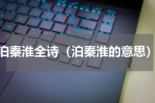 泊秦淮全诗（泊秦淮的意思）