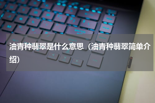 油青种翡翠是什么意思（油青种翡翠简单介绍）
