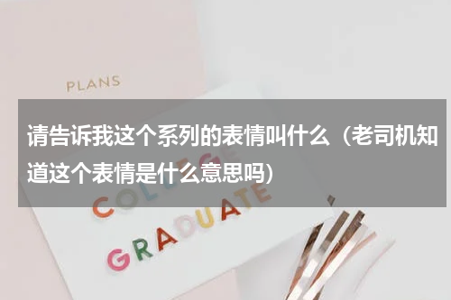 请告诉我这个系列的表情叫什么（老司机知道这个表情是什么意思吗）