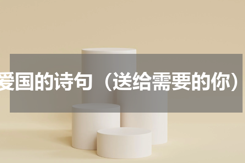 爱国的诗句（送给需要的你）