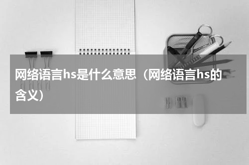 网络语言hs是什么意思（网络语言hs的含义）