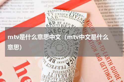 mtv是什么意思中文（mtv中文是什么意思）