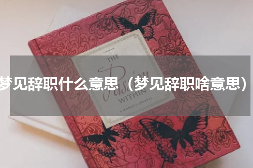 梦见辞职什么意思（梦见辞职啥意思）