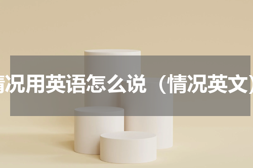 情况用英语怎么说（情况英文）