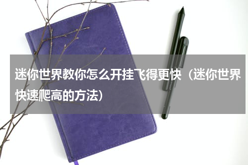 迷你世界教你怎么开挂飞得更快（迷你世界快速爬高的方法）