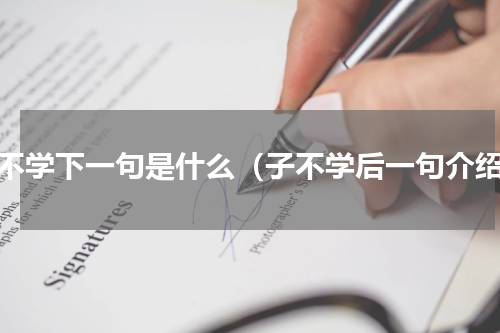 子不学下一句是什么（子不学后一句介绍）