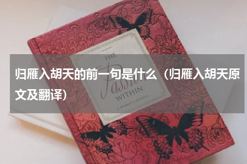归雁入胡天的前一句是什么（归雁入胡天原文及翻译）