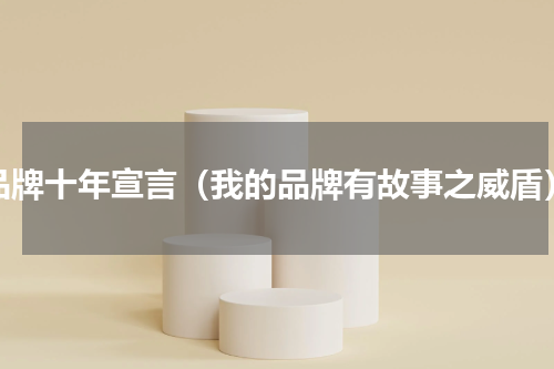品牌十年宣言（我的品牌有故事之威盾）