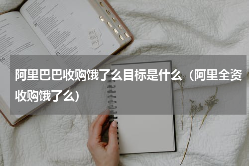 阿里巴巴收购饿了么目标是什么（阿里全资收购饿了么）