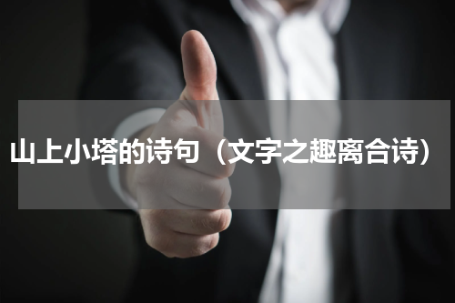 山上小塔的诗句（文字之趣离合诗）